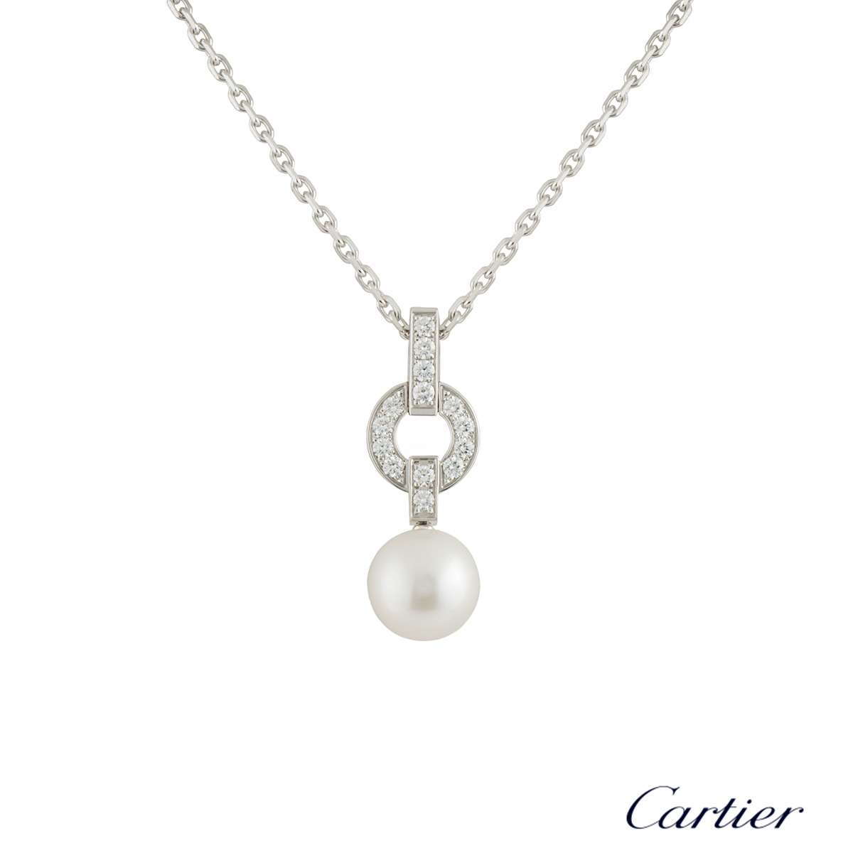 cartier necklace pearl